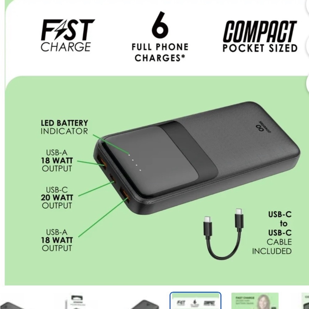 Black Power Bank 20000mAh - Picture 6 of 6